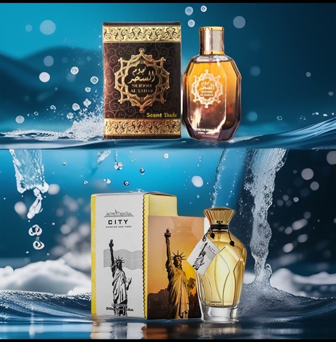 DEAL OF TWO BRANDED PERFUMES . CITY 100MP . NAJOOM AL SEHAR 100ML